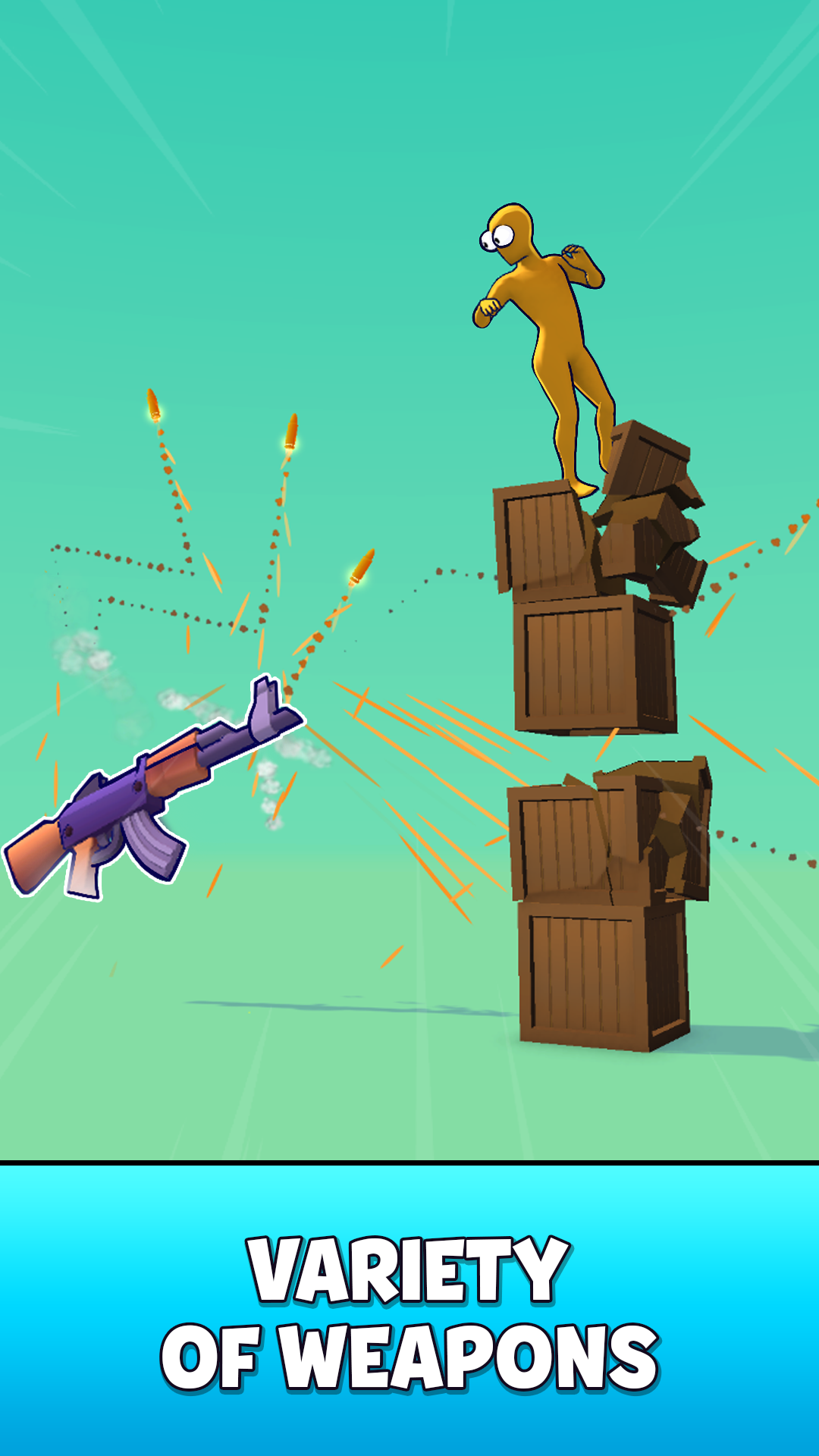 Ragdoll Gun Shooter! Cannon Spinner Playground screenshot 7