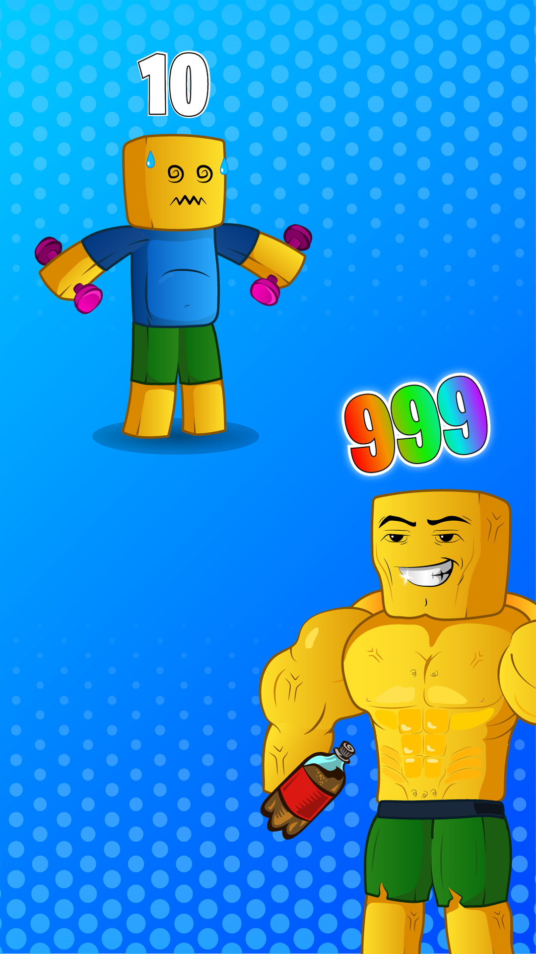 Obby: Become Cool 99 Strength Simulator screenshot 8