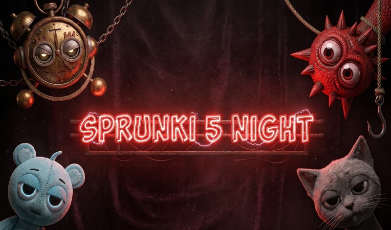 Sprunki 5 night game cover