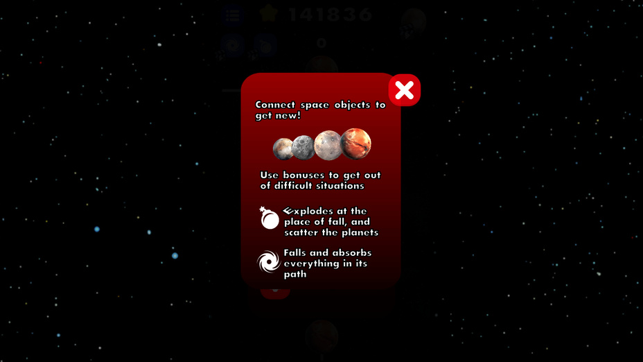 Planetarium merge: Match the planets - Screenshot 5