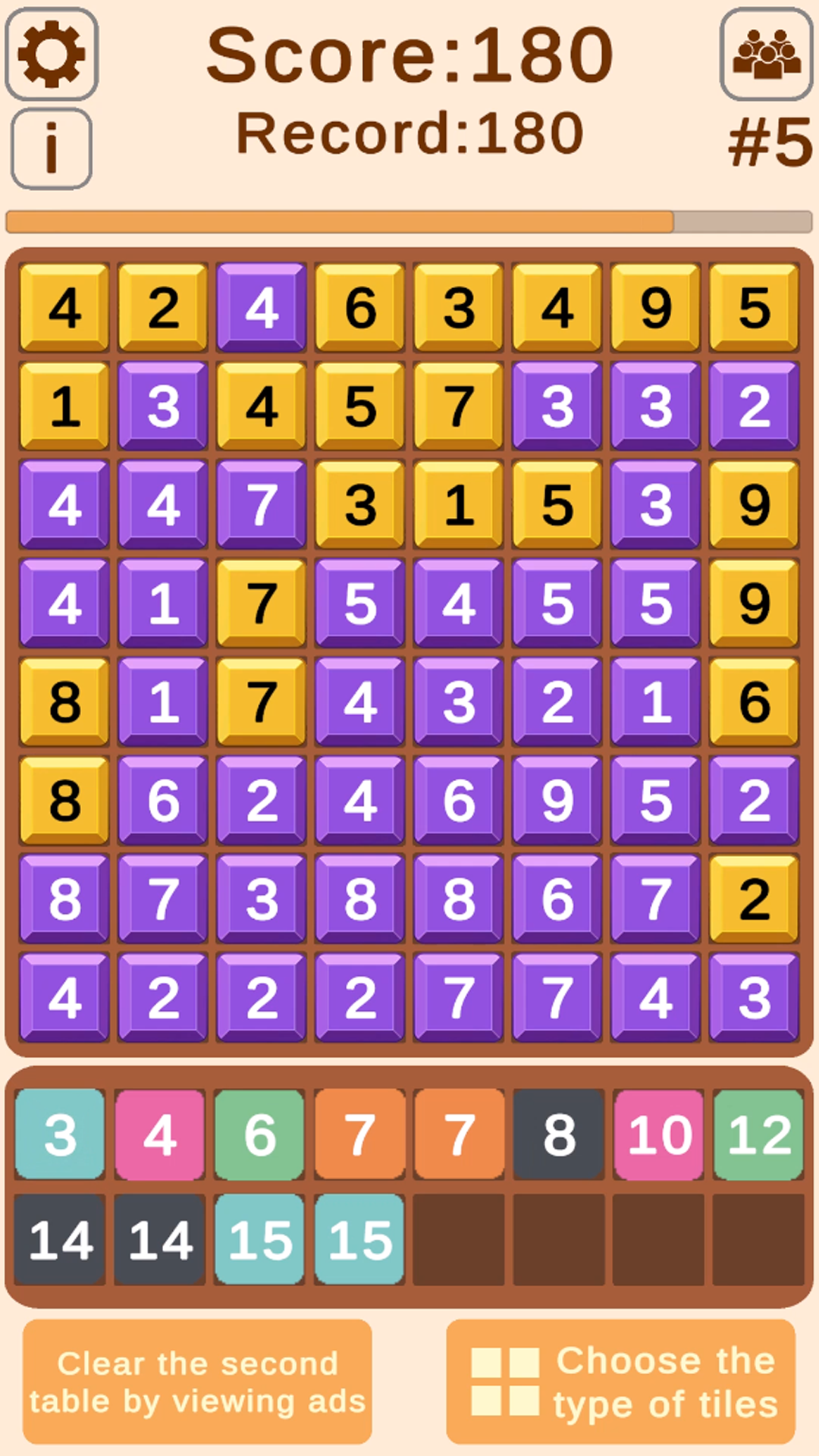 Numbers: matching combinations in a row screenshot 8
