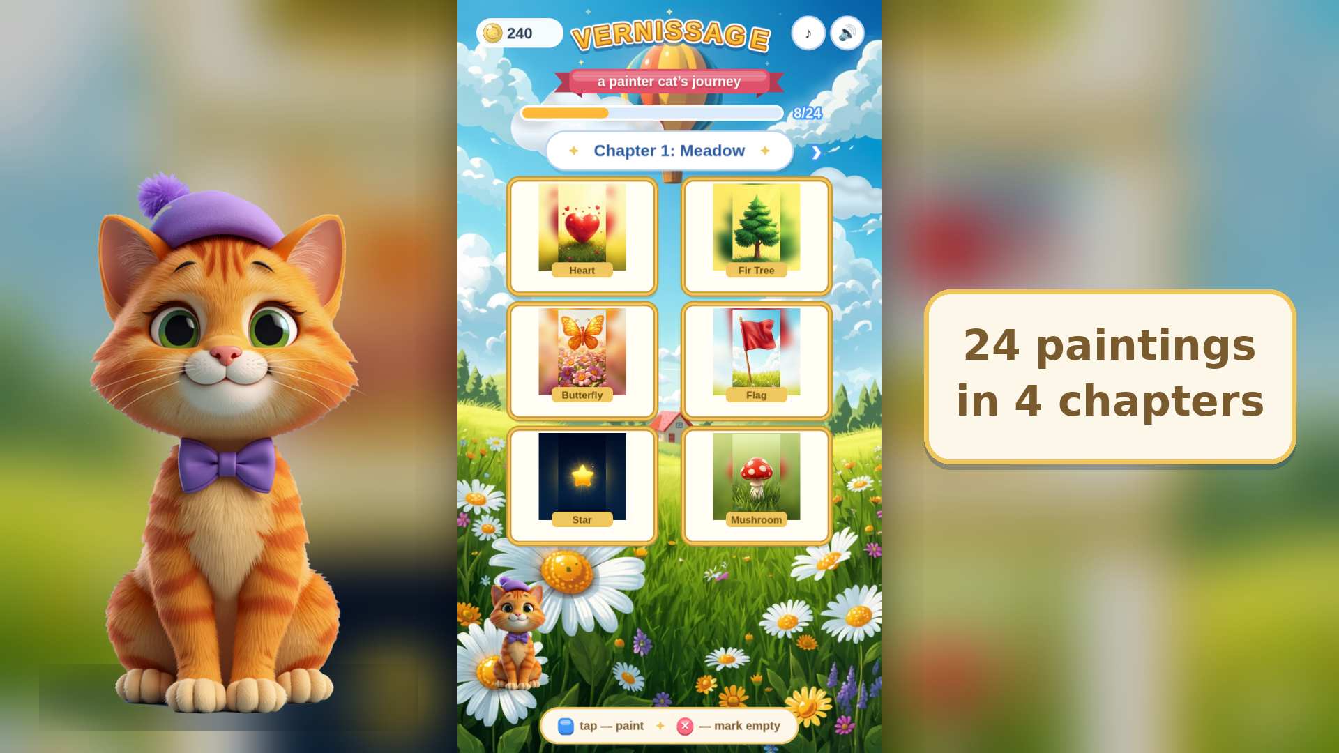 Vernissage: a painter cat's journey — screenshot 1