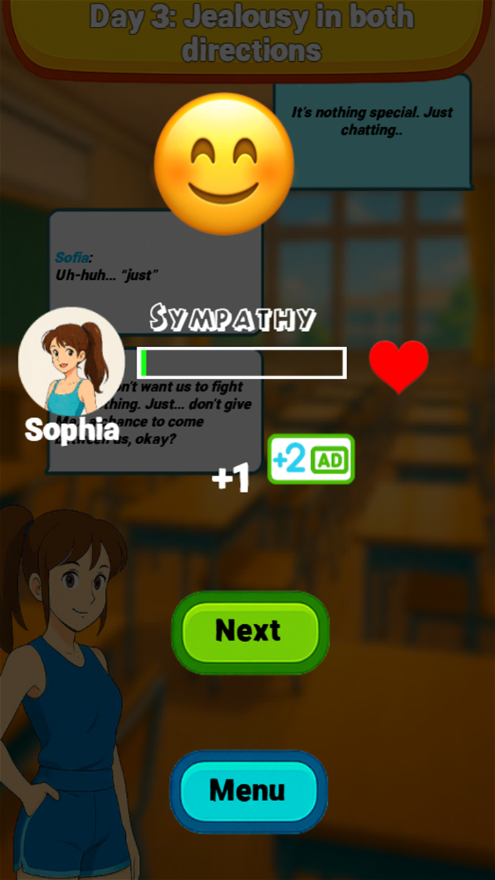 Sofia types a message. screenshot 5