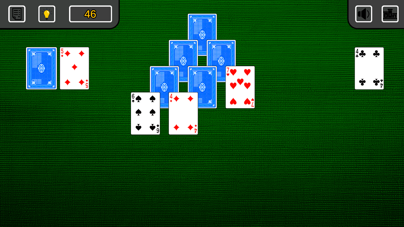 Пасьянс пирамида (13) — screenshot 2