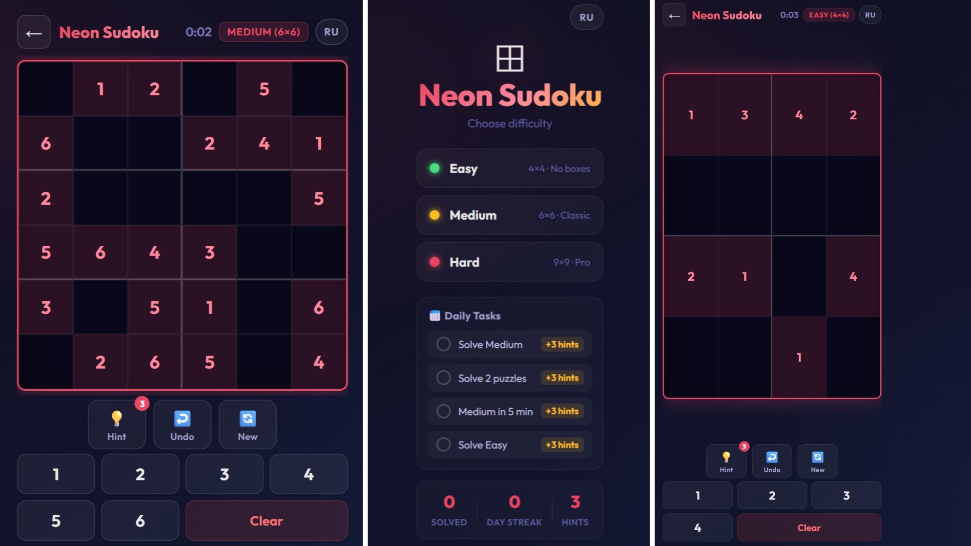 Neon Sudoku — screenshot 2