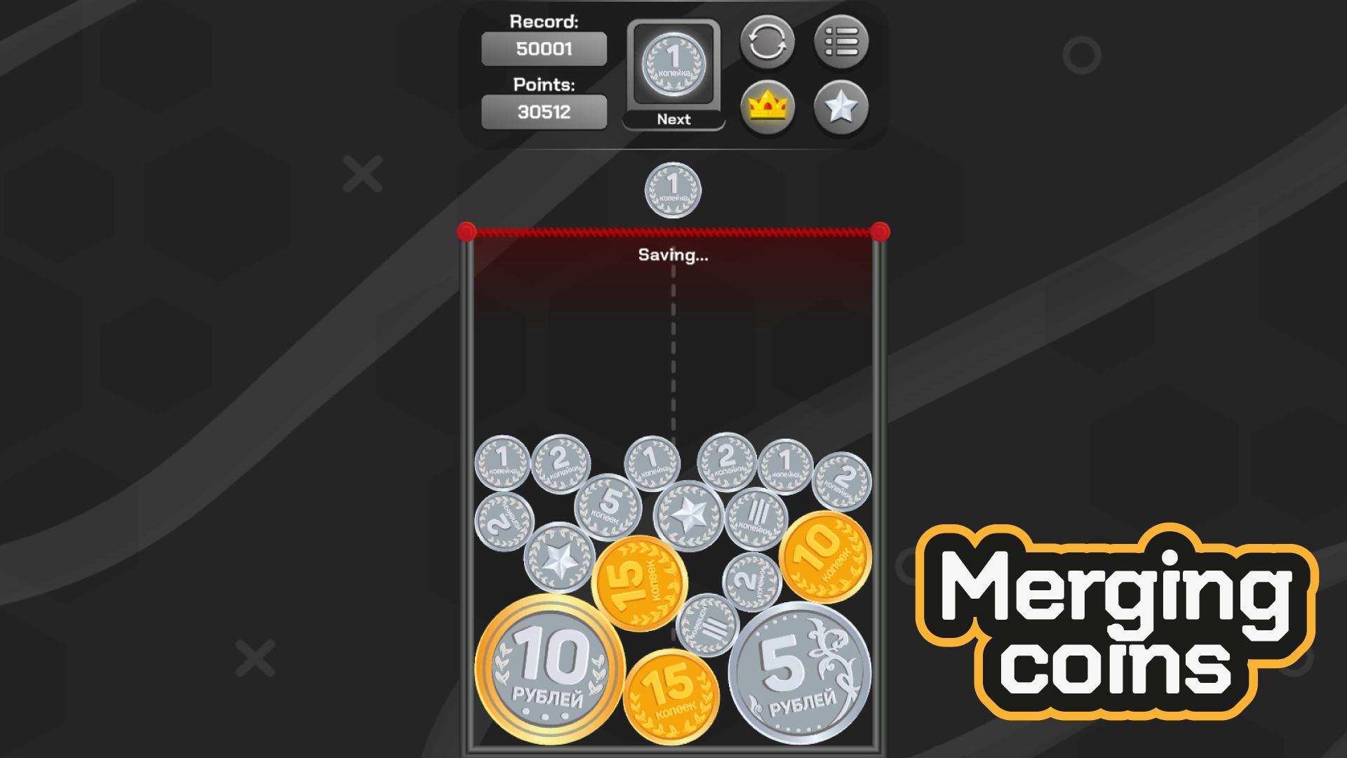 Merging coins. Get to 10 rubles! screenshot