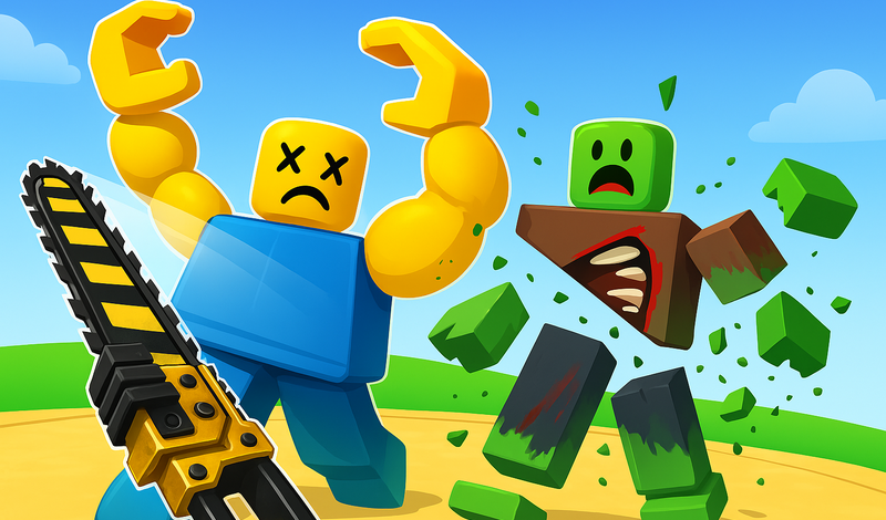 Obby Sword! Cut Enemies at Blocks Arena! game cover