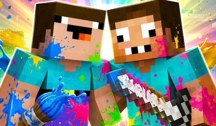 Mine Noob and Pro: Color by Number