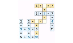 Math Crossword. Number Puzzle
