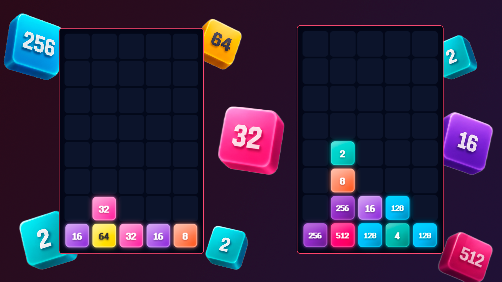 CubeFall 2048 — screenshot 2