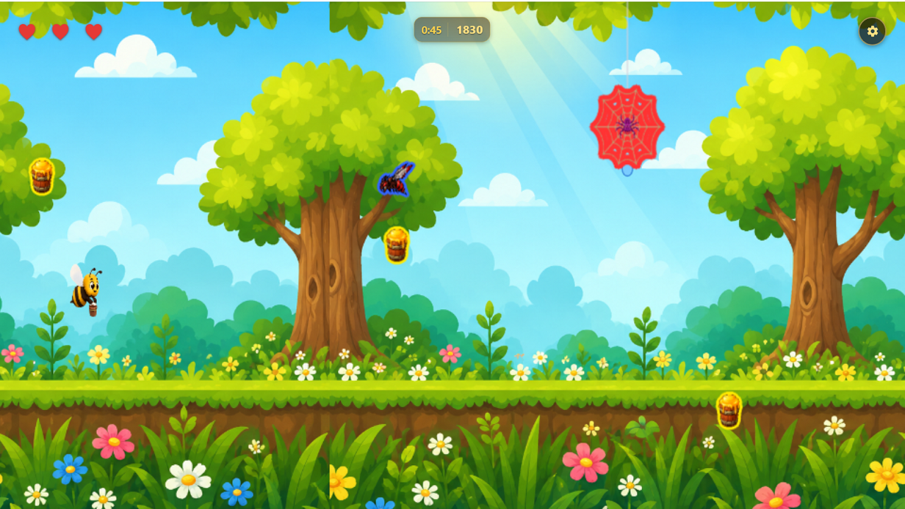 Honey Chaos. Help the bee collect honey! — screenshot 3