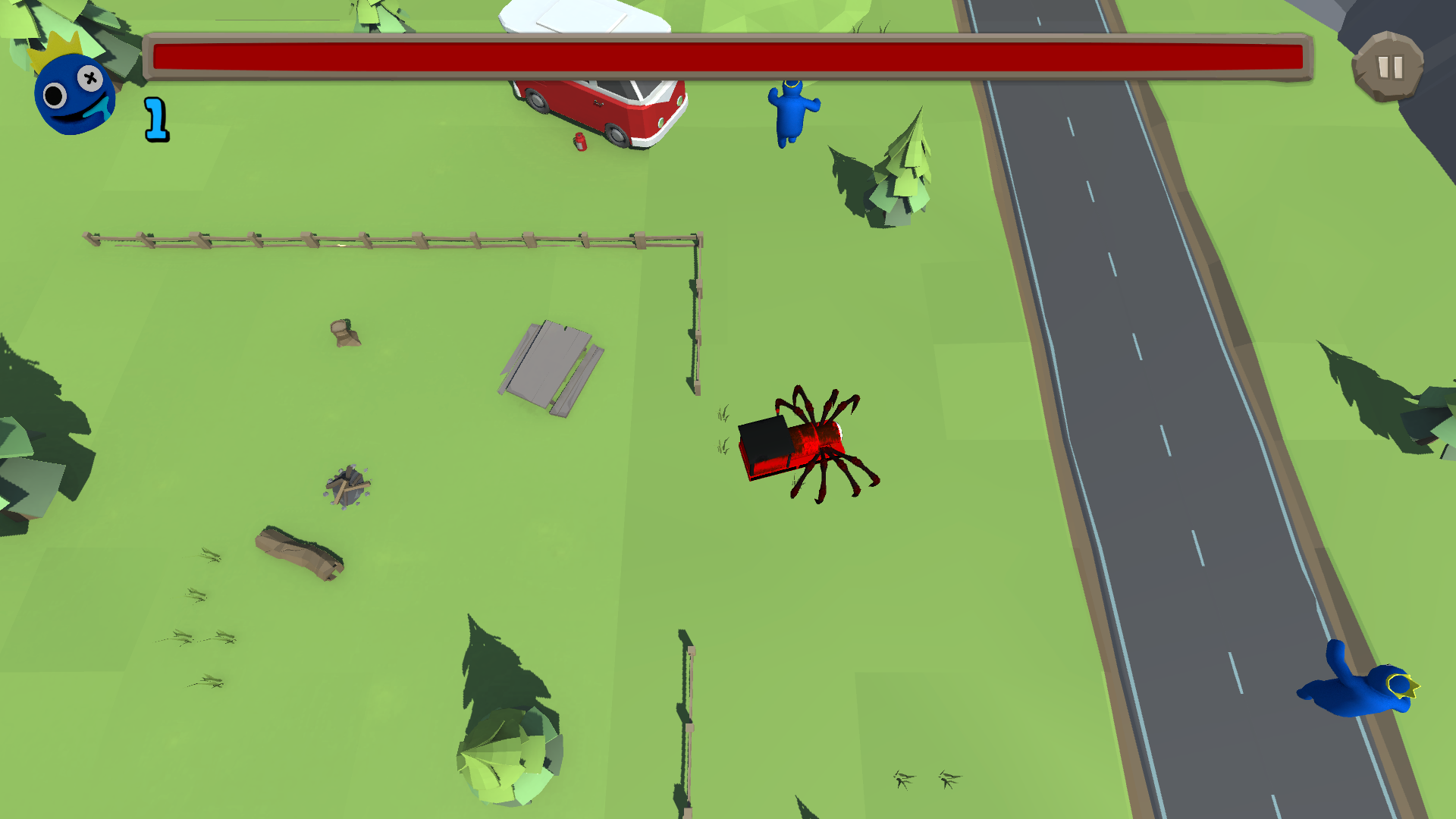Choo Choo Charles and Rainbow Friends screenshot