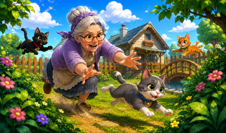 Grandma, the Cats Escaped!