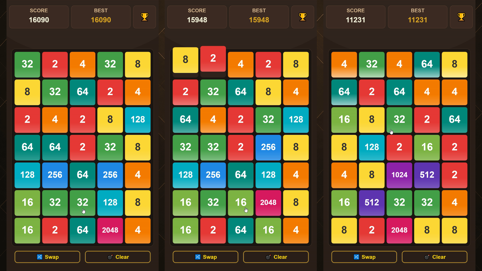 Merging blocks 2048 — screenshot 2