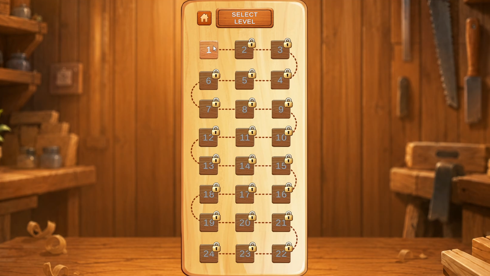 Pull the Nails: Wood Puzzle — screenshot 1