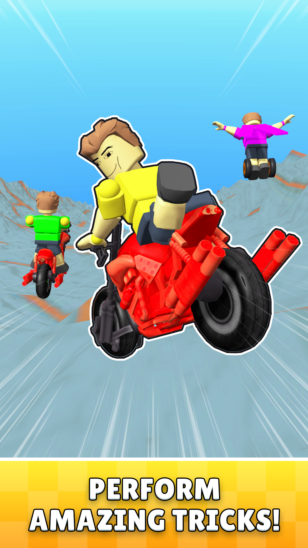 Robux Racing 3D! Crazy Ragdoll Downhill! screenshot 8