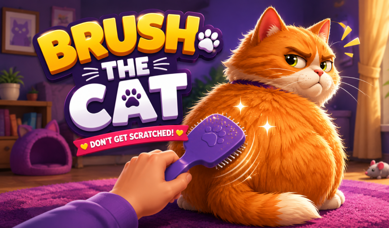 Brush the Cat: dont get scratched! game cover