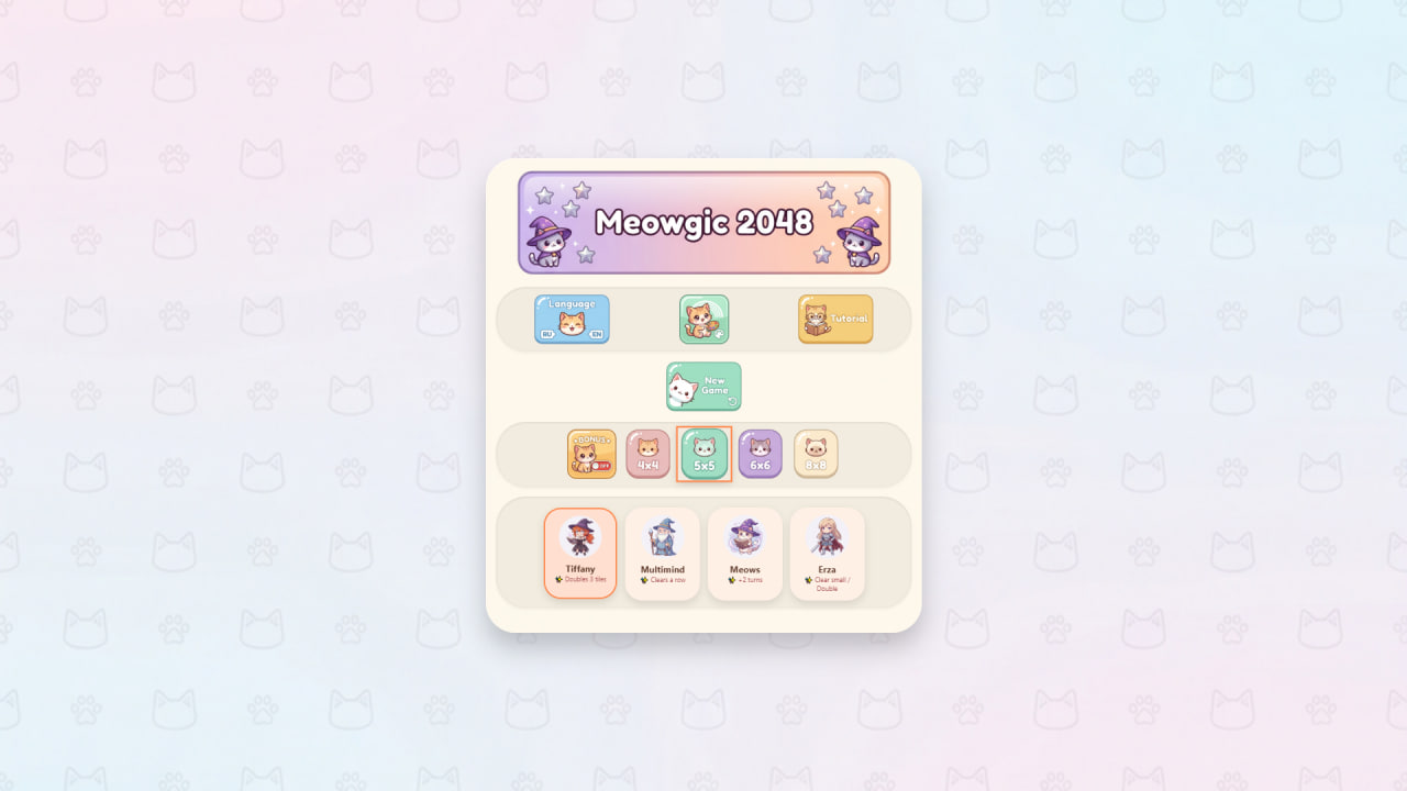 Meowgic 2048 — screenshot 1