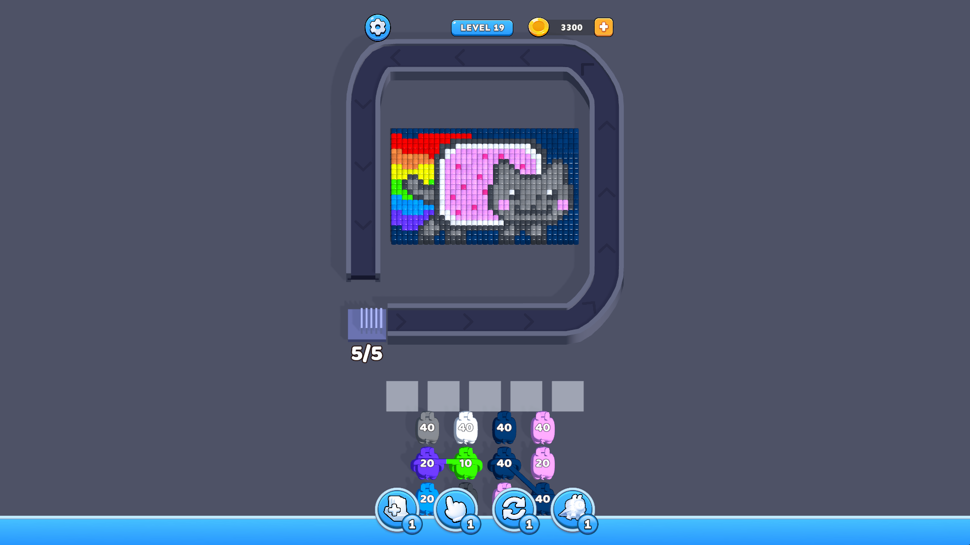 Pixel Puzzle Flow: Color Memes Conveyor — screenshot 2
