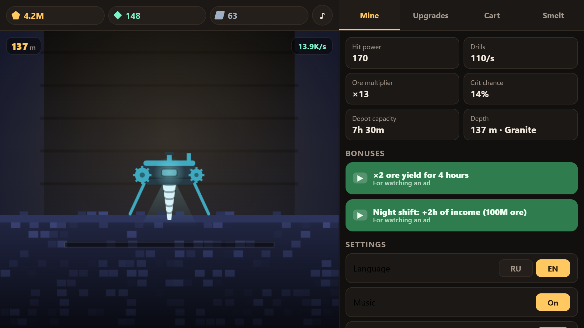 Deep: Idle Mine — screenshot 1