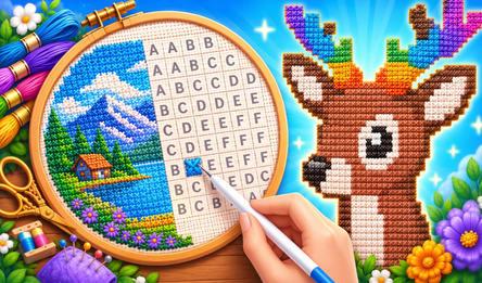 Cross Stitch by Numbers: Pixel Art