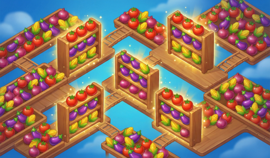 Veggies by Shelves: Match3