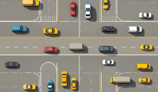 Street traffic: driving in the city  loading=