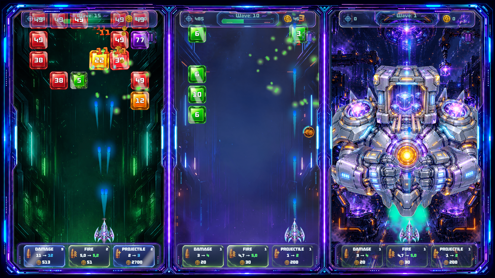 Neon Block Shooter — screenshot 2