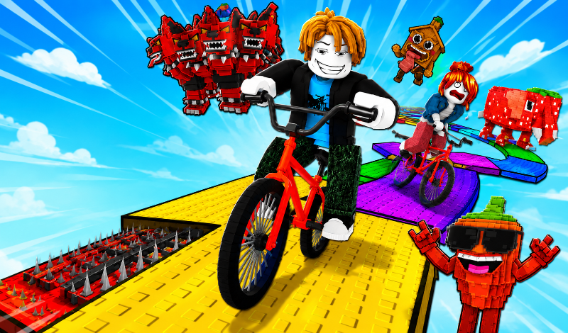 Get to the Brainrots on a Bike Obby! game cover