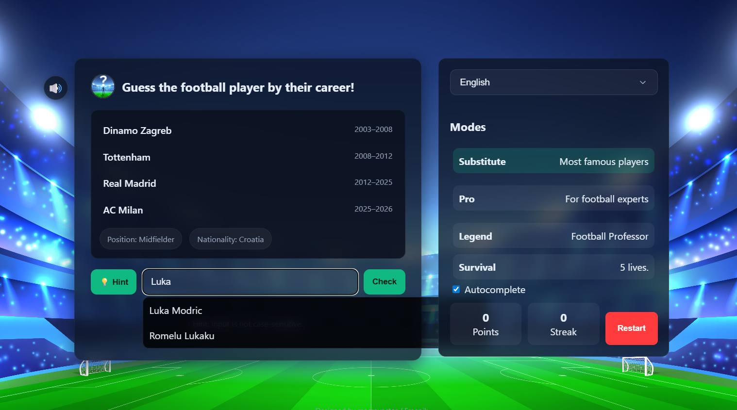 Guess the football player by their career! — screenshot 2