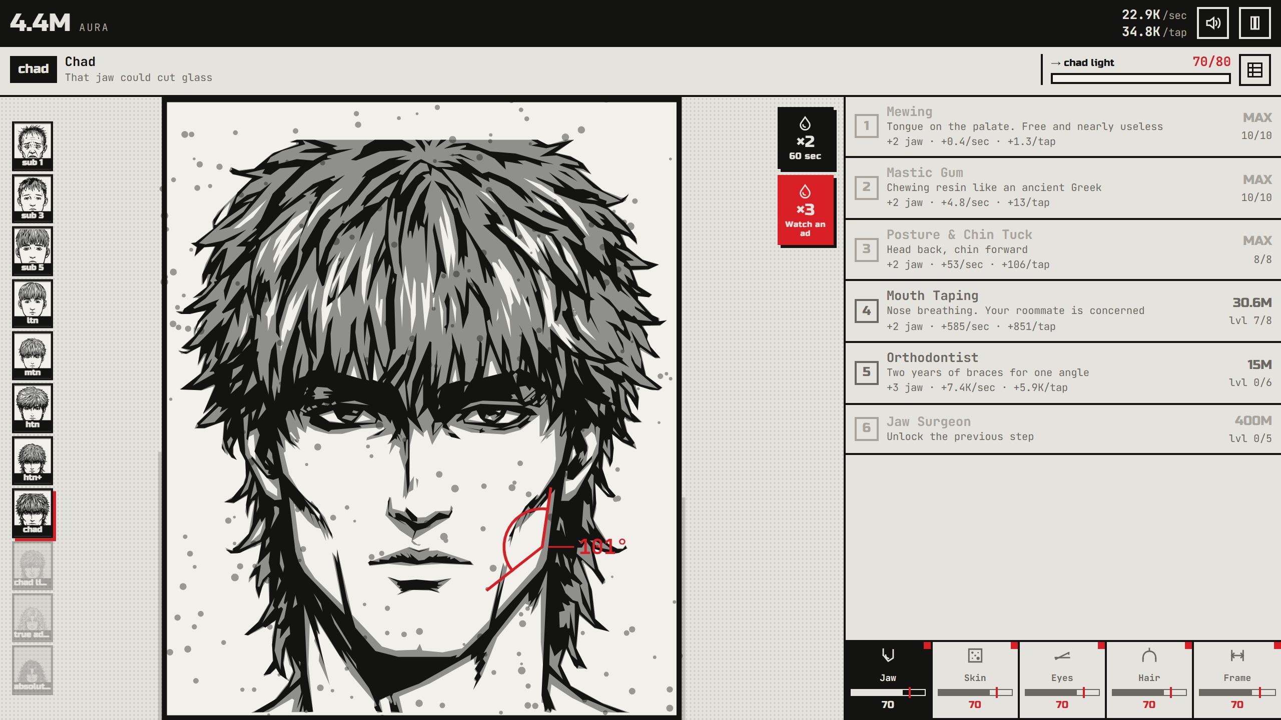 Looksmaxxing: Chad Path — screenshot 1