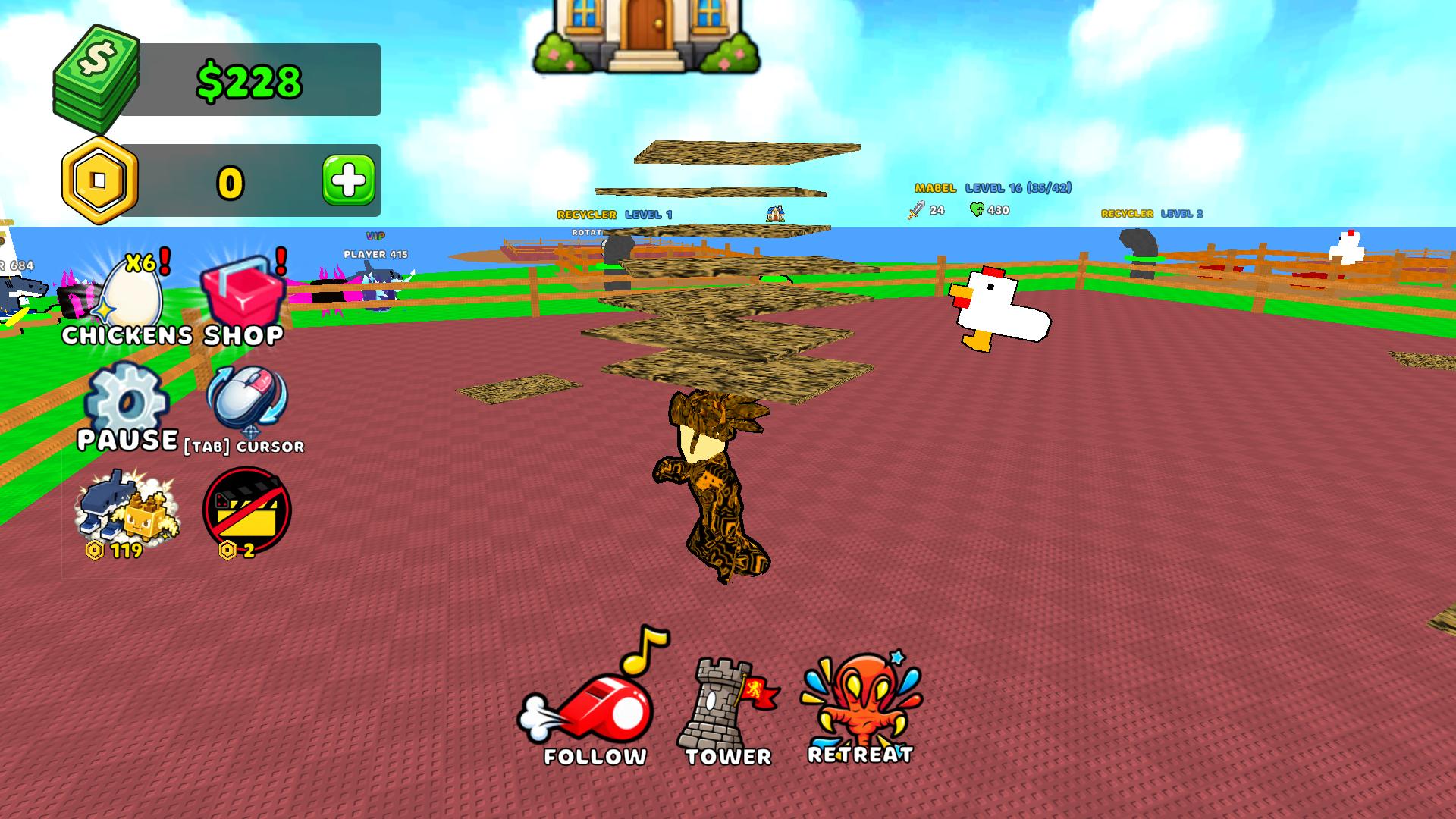 Obby: Grow a Chicken Fighter 3D — screenshot 2
