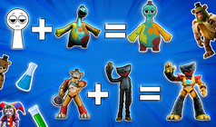 Create Hybrids: FNaF, Poppy Playtime, Sprunki