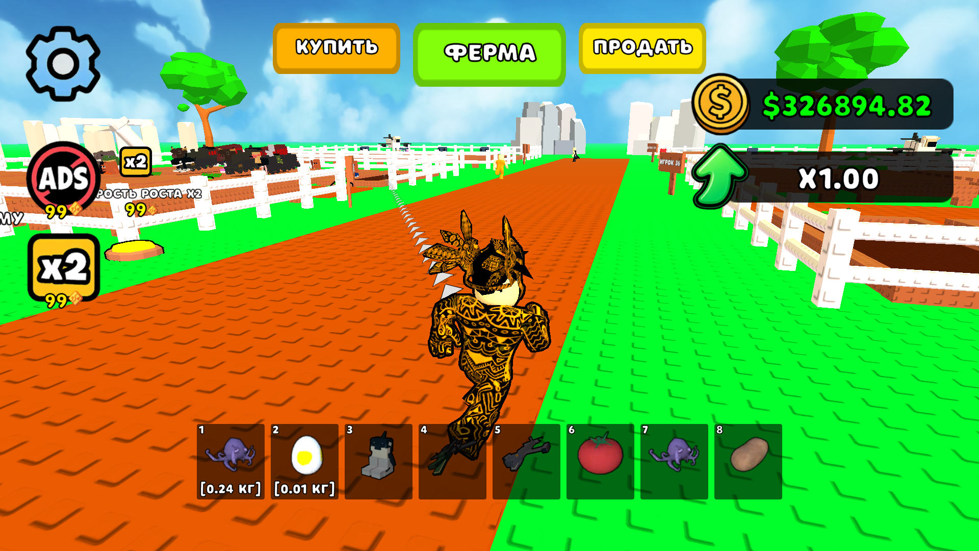 Обби: Брейнрот Ферма! Эволюция 3D +1 Тайкун RNG — screenshot 13