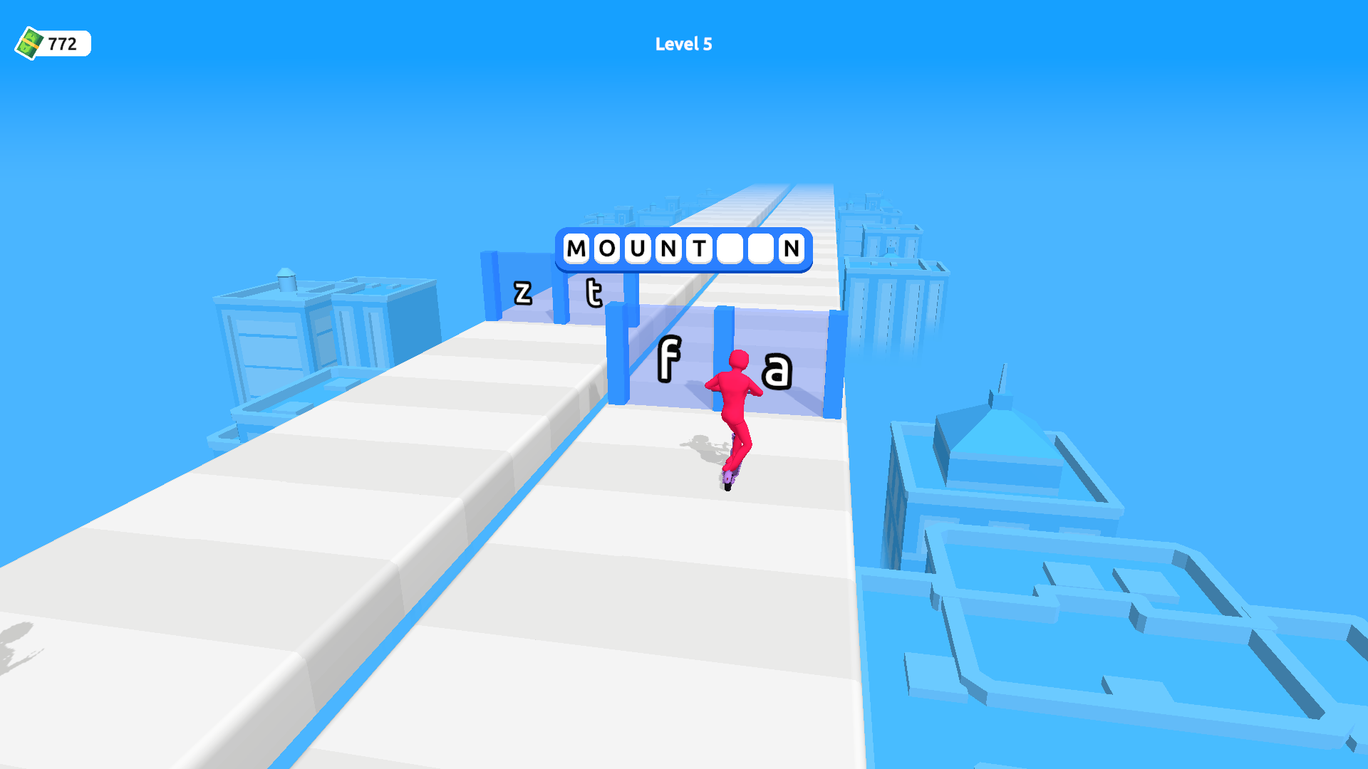 Guess the word: 3D hangman runner! — screenshot 1