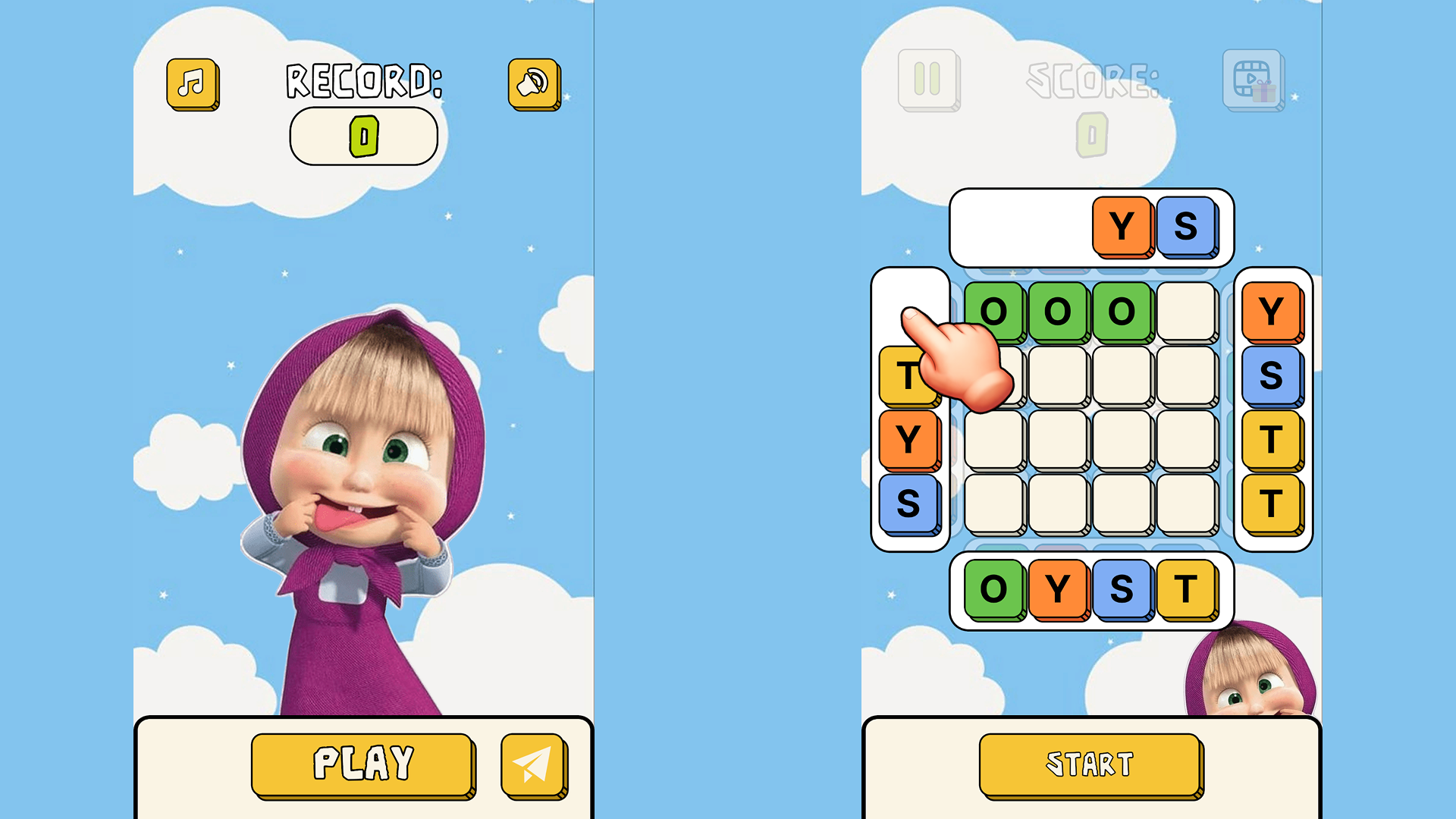 Play with Masha: collect the cubes! — screenshot 1