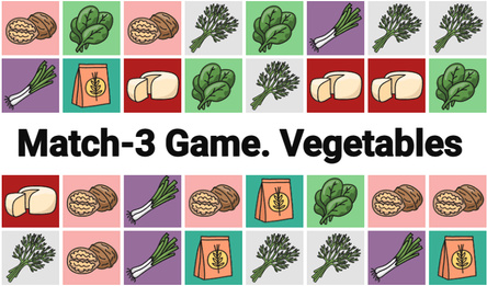 Match-3 Game. Vegetables