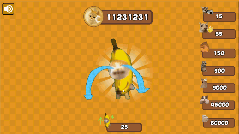 Banana Cat Runs Somewhere Meme Clicker — screenshot 7