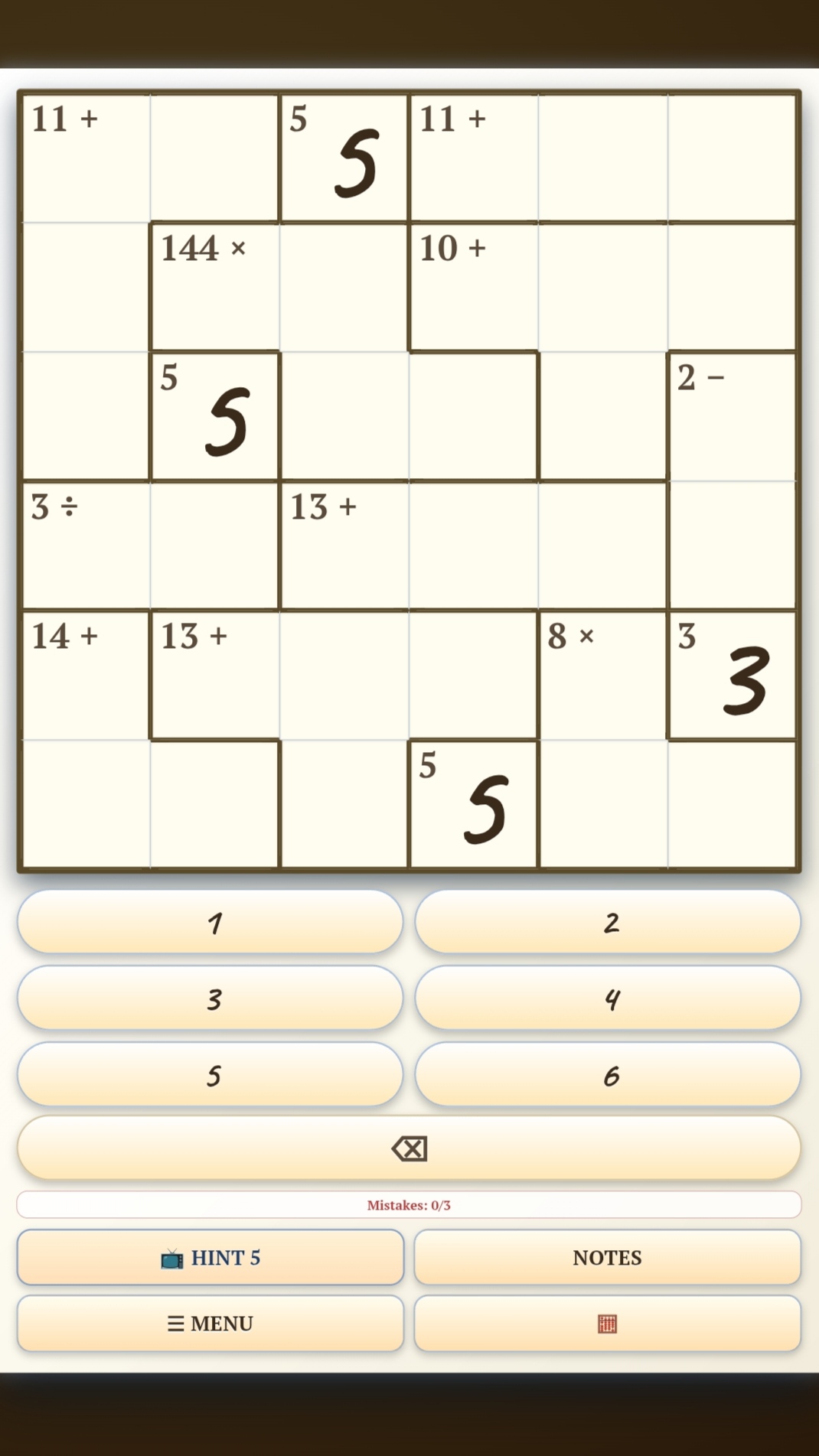 Calcudoku. Mathematical Sudoku screenshot 5