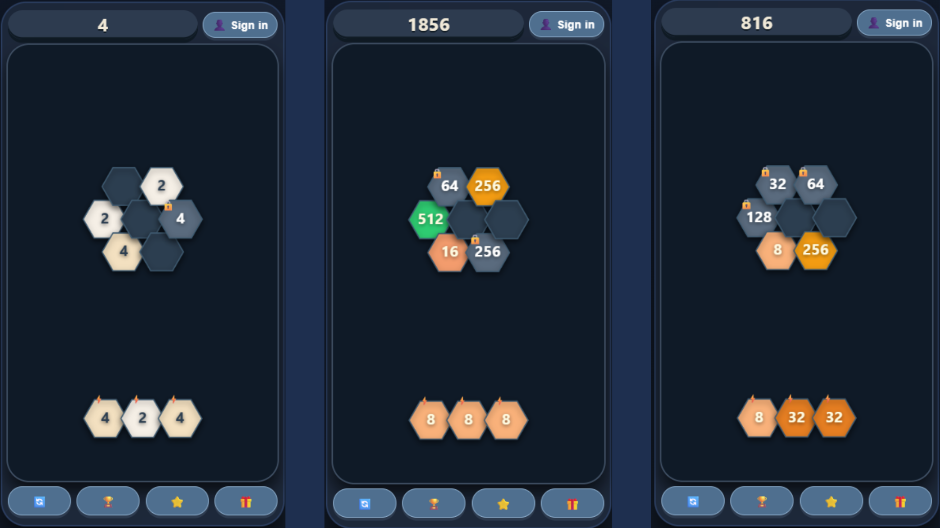 Hexa 2048 Sort — screenshot 1