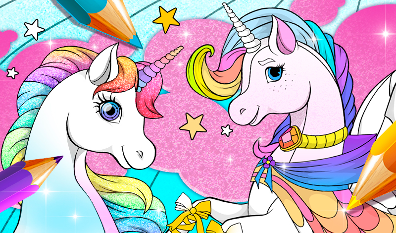 Unicorn Coloring Dress Up game cover