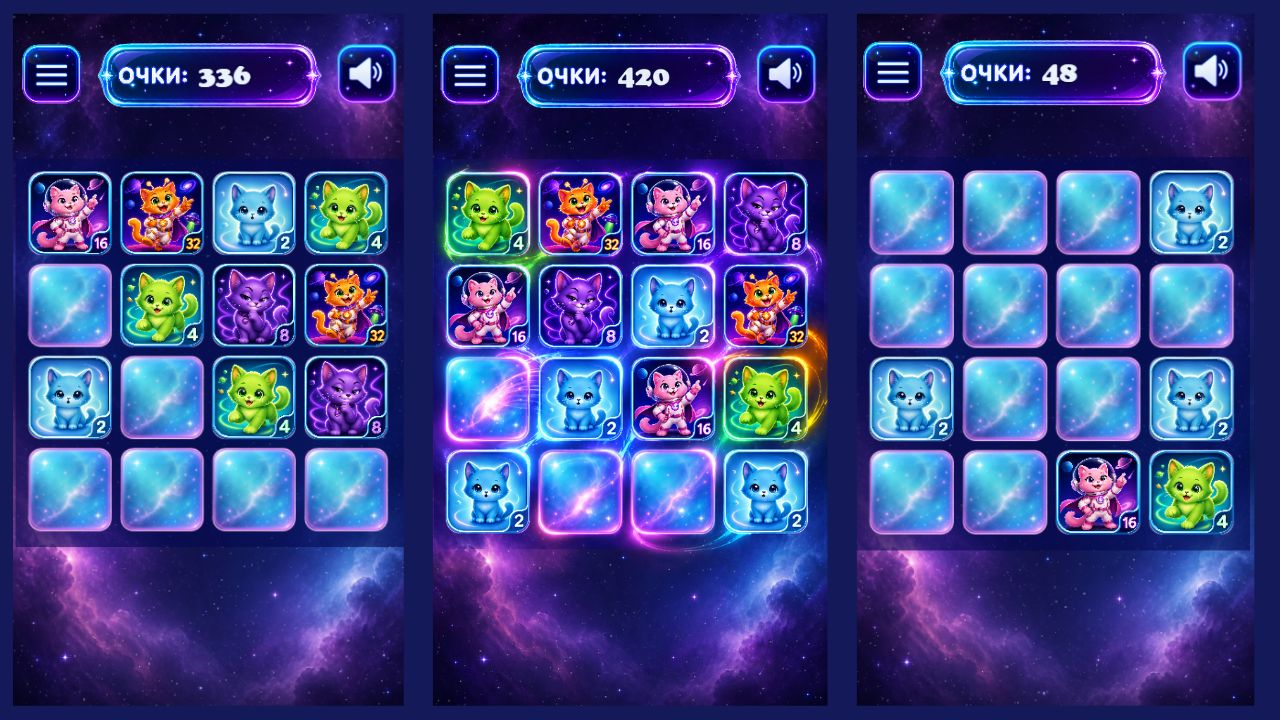 2048 Космические котики — screenshot 2