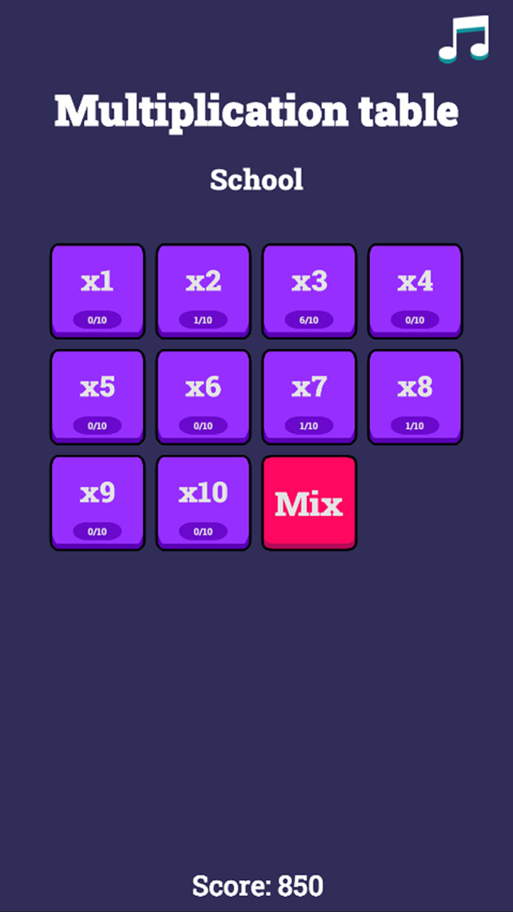 Multiplication Table: School screenshot 10