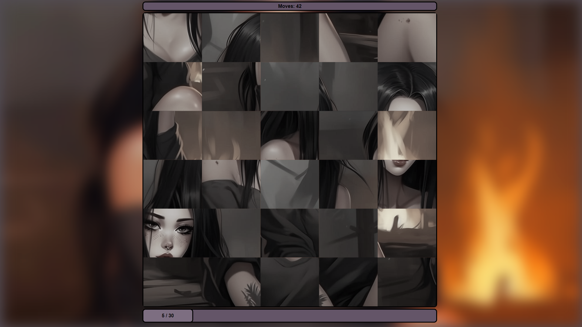 Girls, puzzles and anime screenshot