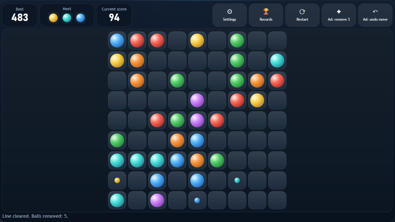 Lines 98 Classic Balls — screenshot 1