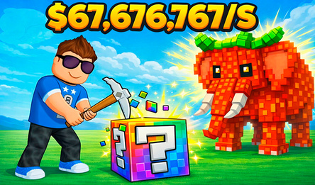 Break a Lucky Block and Save Brainrot in Cave