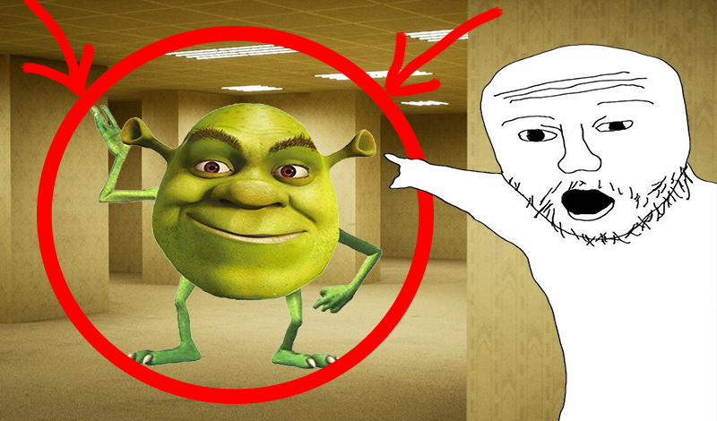 The Backrooms: Meeting with Shrek Wazowski game cover
