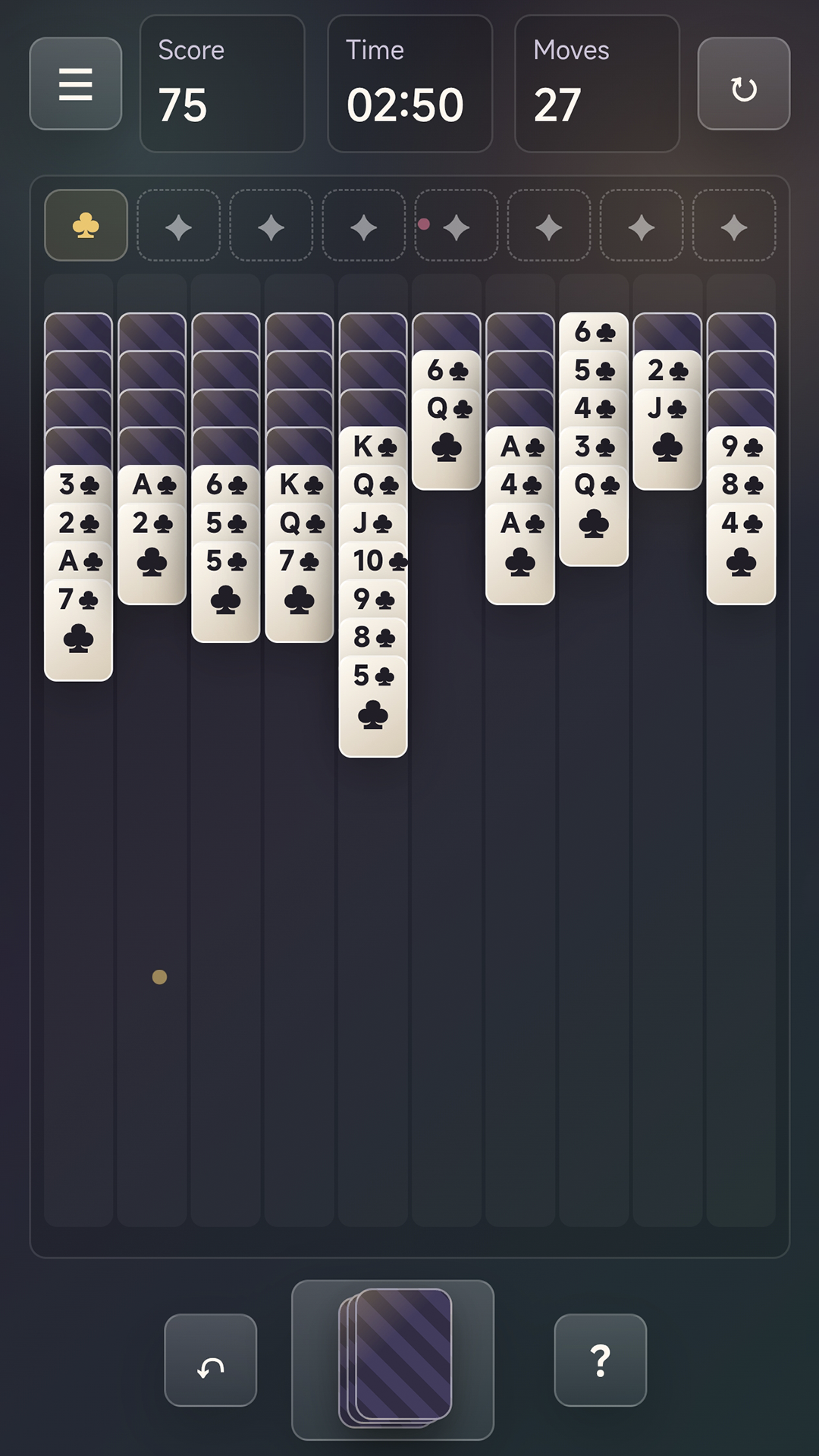 Spider Solitaire: Constellations screenshot 4