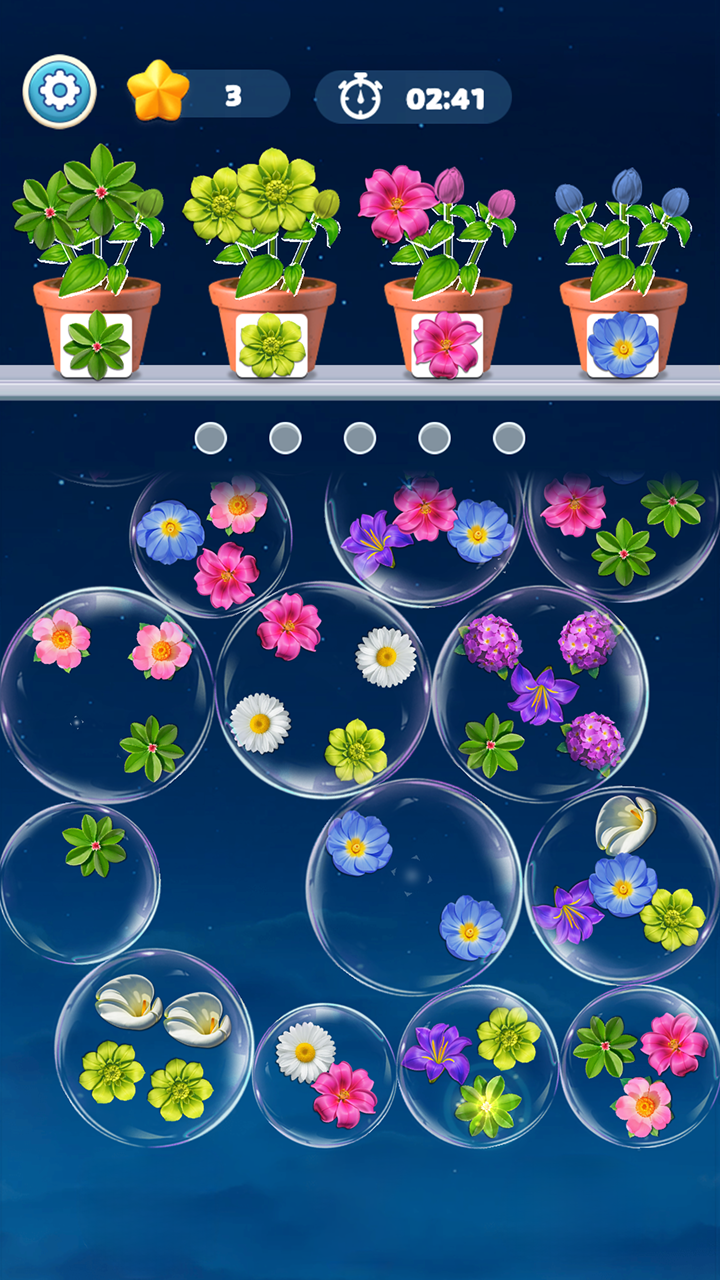 Flower Bubble: Merge & Match screenshot 3