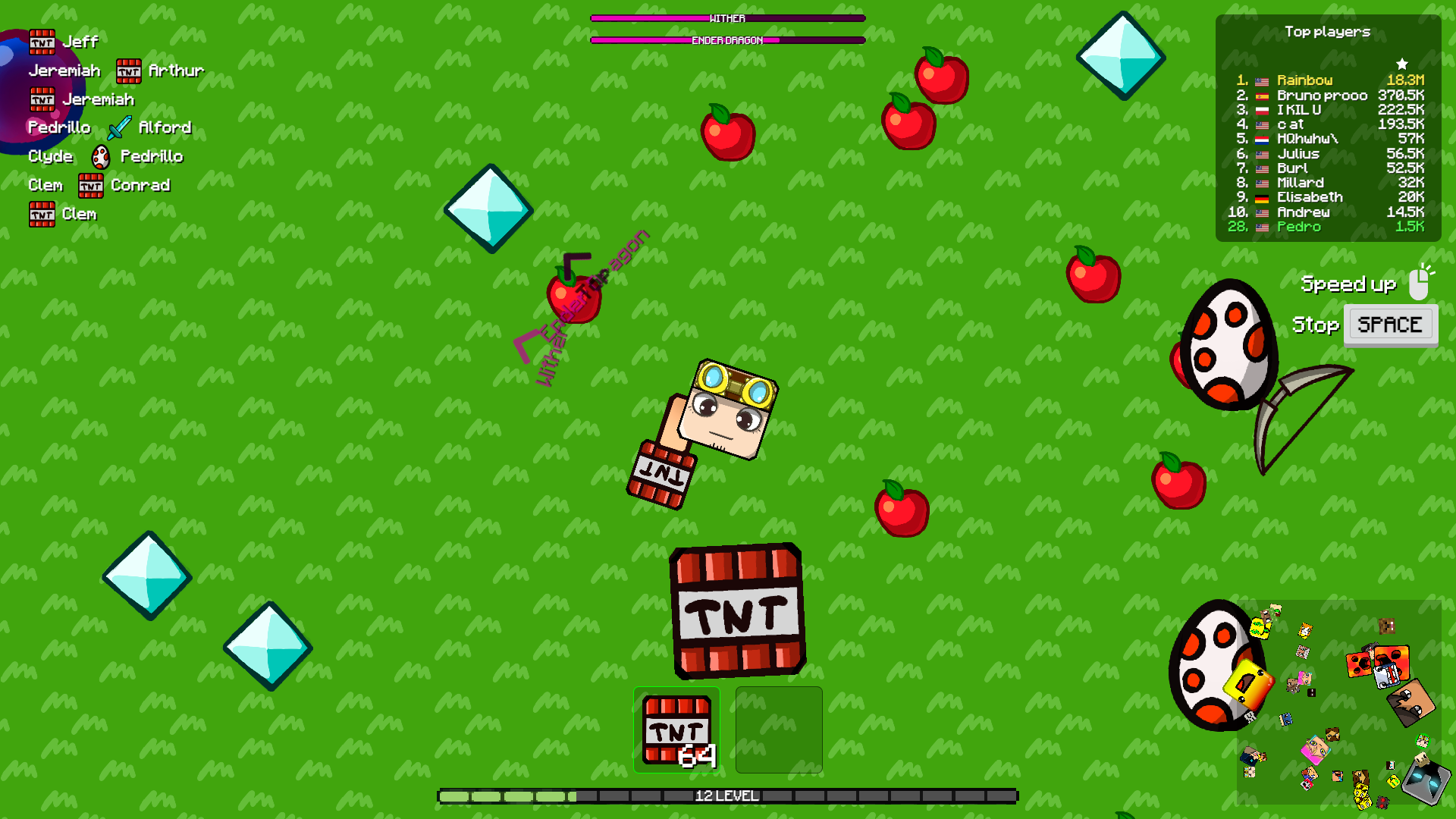 Crazy Steve.io screenshot